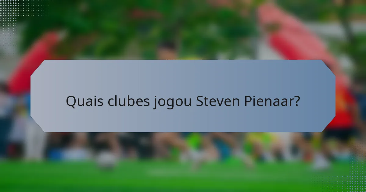 Quais clubes jogou Steven Pienaar?