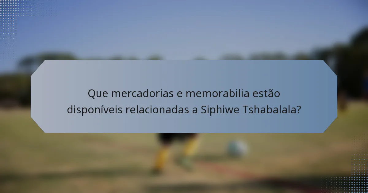 Que mercadorias e memorabilia estão disponíveis relacionadas a Siphiwe Tshabalala?